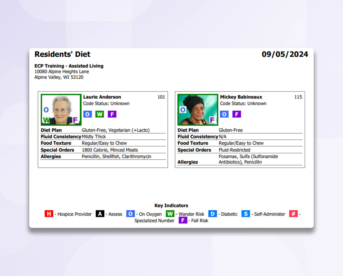 screenshot of ECP EHR